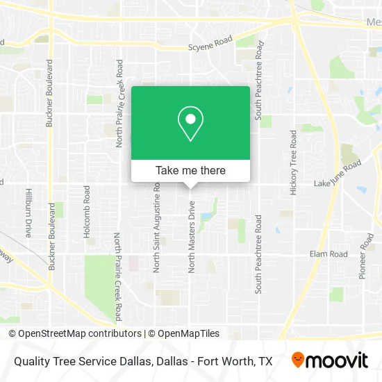 Quality Tree Service Dallas map