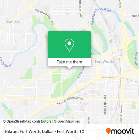 Bikram Fort Worth map