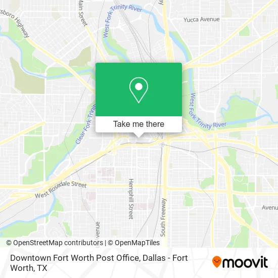 Downtown Fort Worth Post Office map
