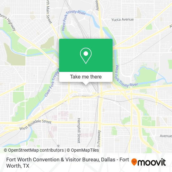 Fort Worth Convention & Visitor Bureau map