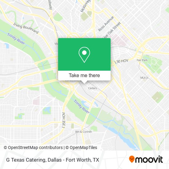 G Texas Catering map