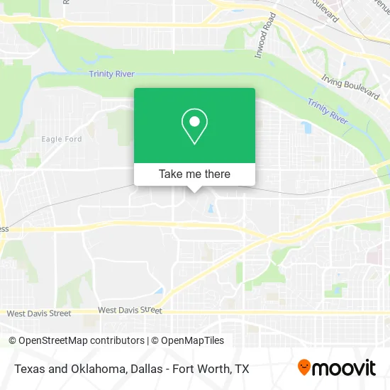 Texas and Oklahoma map