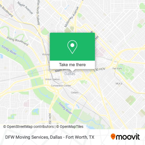 DFW Moving Services map