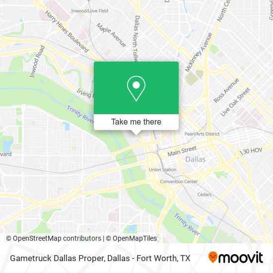 Mapa de Gametruck Dallas Proper