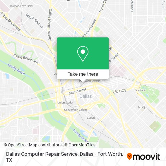 Dallas Computer Repair Service map