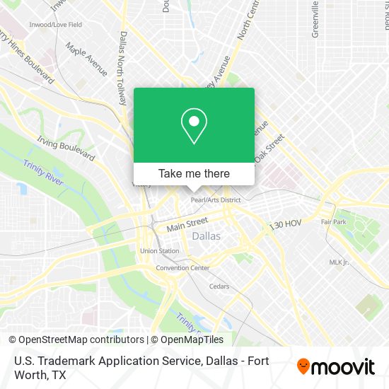 Mapa de U.S. Trademark Application Service