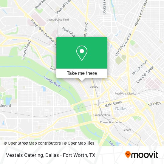 Vestals Catering map