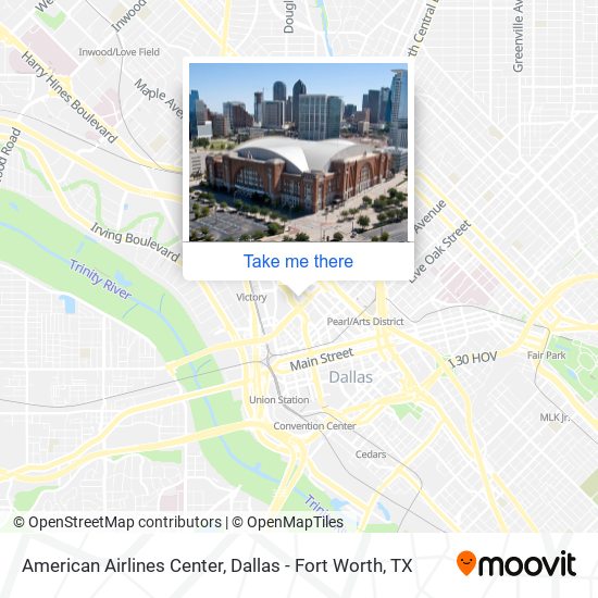 Mapa de American Airlines Center