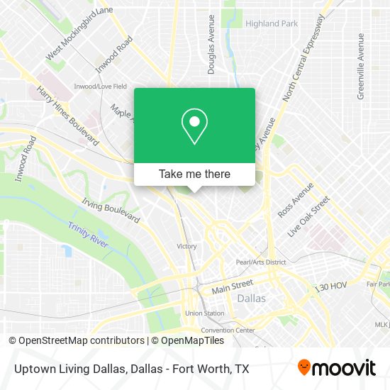 Uptown Living Dallas map