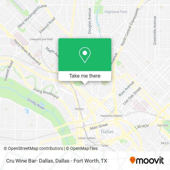 Mapa de Cru Wine Bar- Dallas