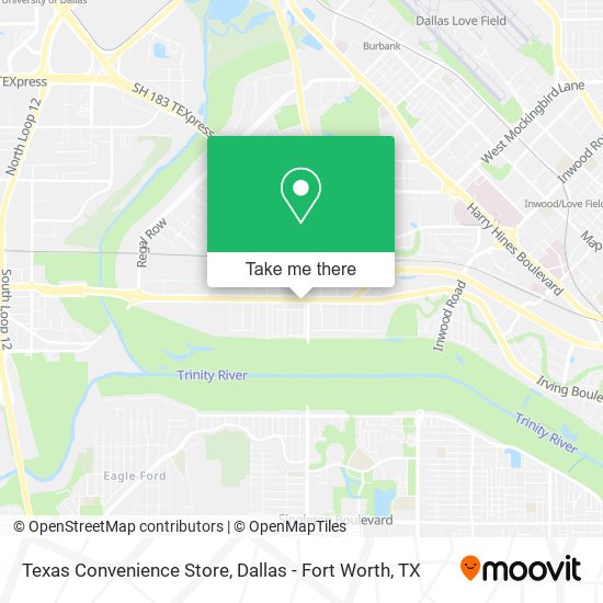 Texas Convenience Store map