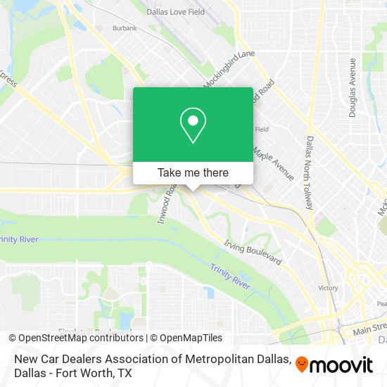 New Car Dealers Association of Metropolitan Dallas map