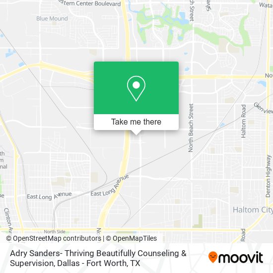 Adry Sanders- Thriving Beautifully Counseling & Supervision map