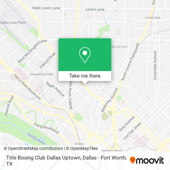 Title Boxing Club Dallas Uptown map