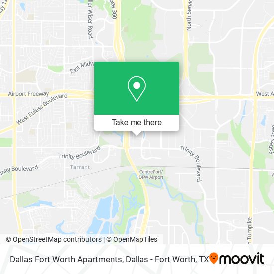 Dallas Fort Worth Apartments map