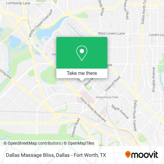 Dallas Massage Bliss map