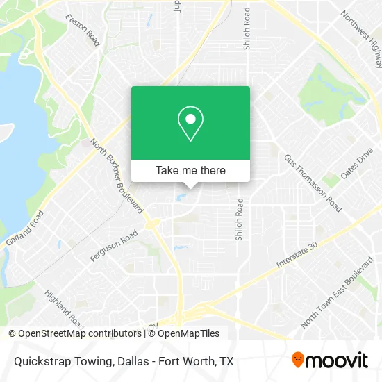 Quickstrap Towing map