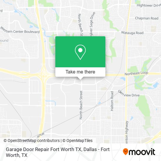 Garage Door Repair Fort Worth TX map