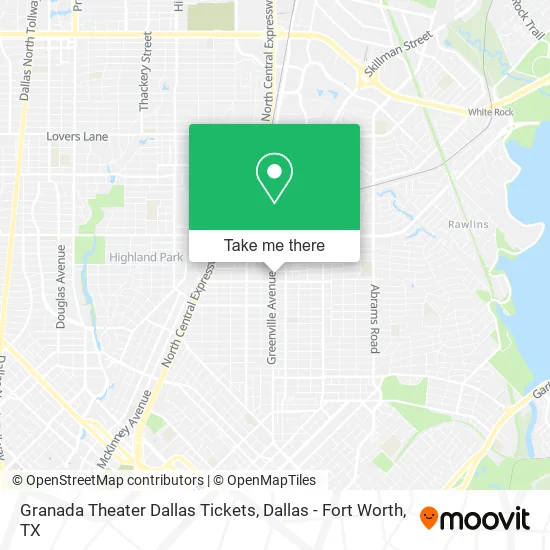 Granada Theater Dallas Tickets map