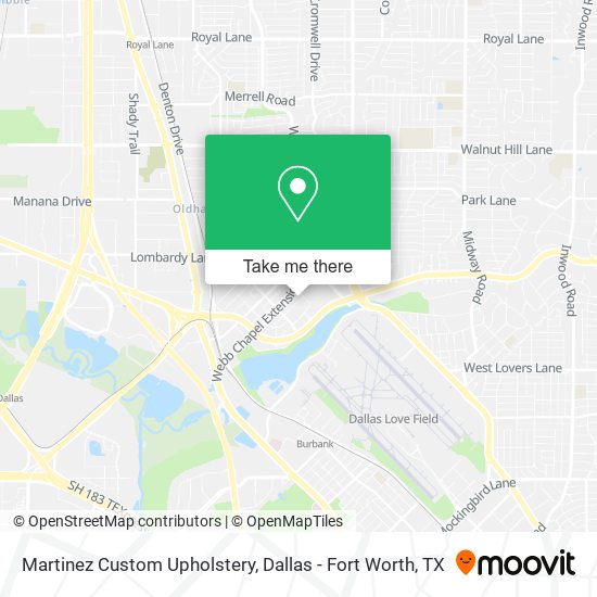 Martinez Custom Upholstery map