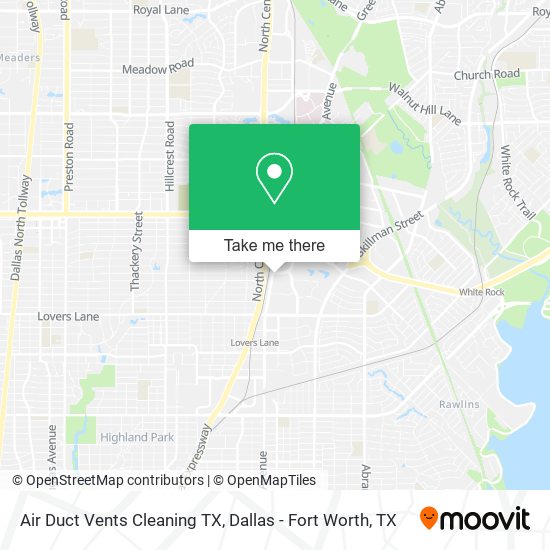 Mapa de Air Duct Vents Cleaning TX