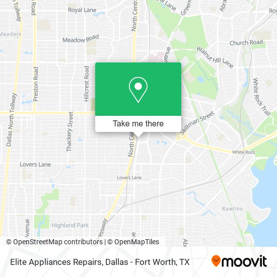 Elite Appliances Repairs map