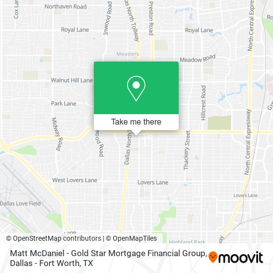 Matt McDaniel - Gold Star Mortgage Financial Group map