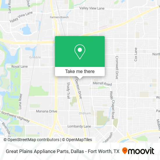 Mapa de Great Plains Appliance Parts