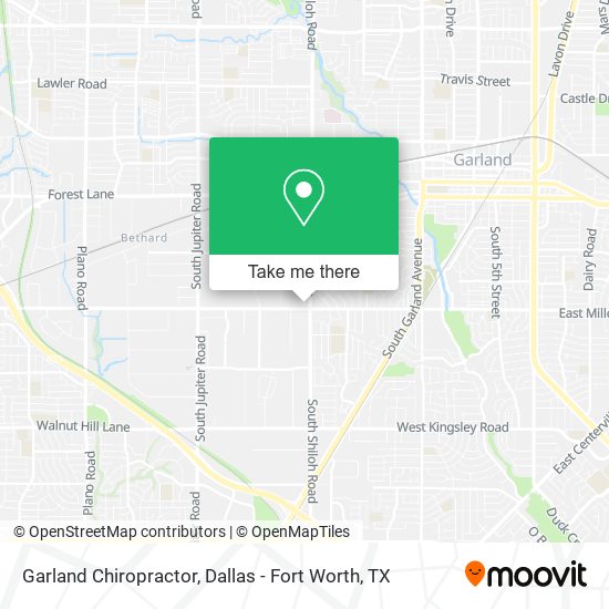 Garland Chiropractor map