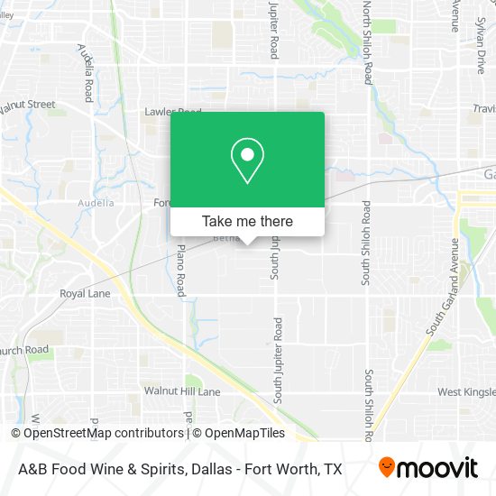 A&B Food Wine & Spirits map