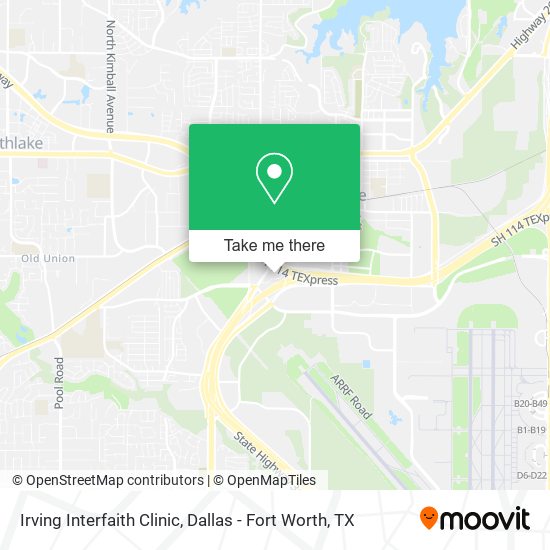 Irving Interfaith Clinic map