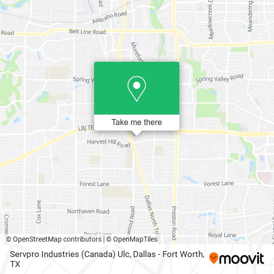 Servpro Industries (Canada) Ulc map