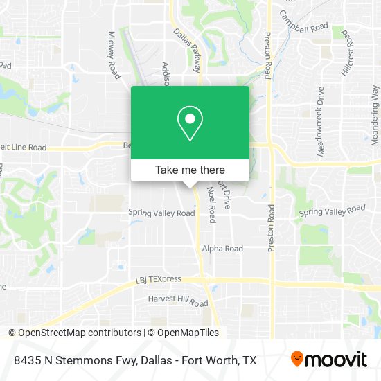 8435 N Stemmons Fwy map