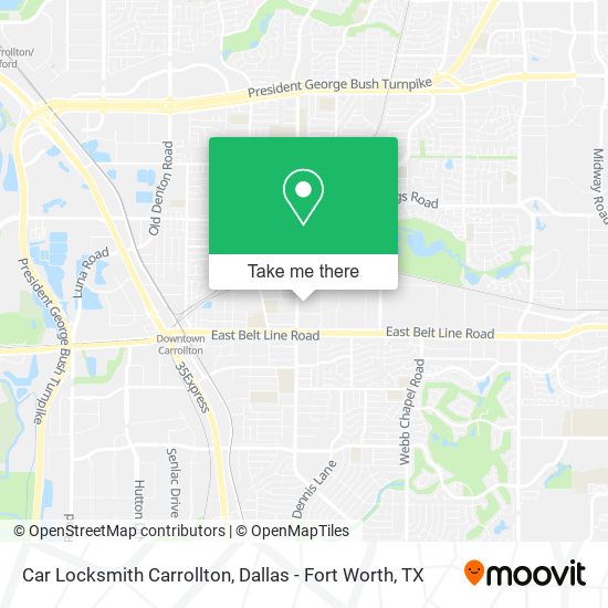 Car Locksmith Carrollton map