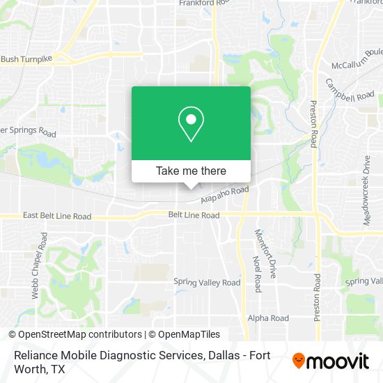 Mapa de Reliance Mobile Diagnostic Services
