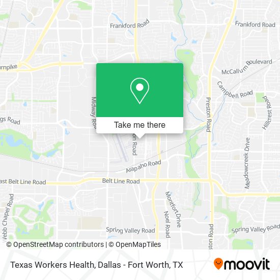 Texas Workers Health map