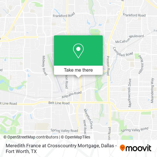 Meredith France at Crosscountry Mortgage map