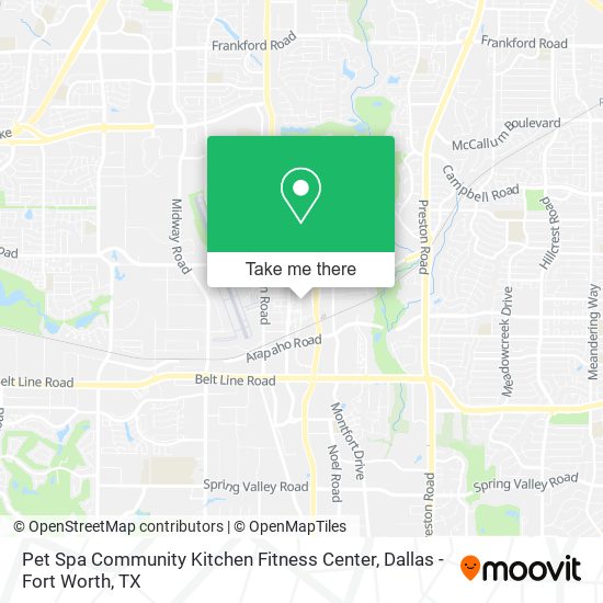 Pet Spa Community Kitchen Fitness Center map