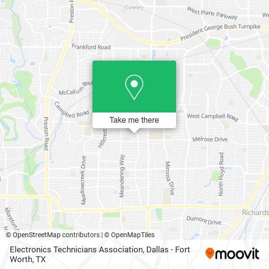 Mapa de Electronics Technicians Association