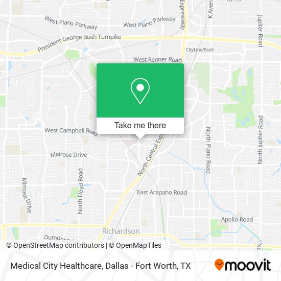 Medical City Healthcare map