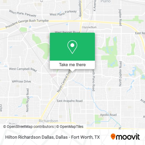 Mapa de Hilton Richardson Dallas