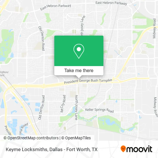 Mapa de Keyme Locksmiths