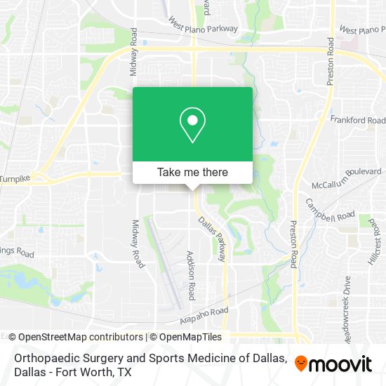 Mapa de Orthopaedic Surgery and Sports Medicine of Dallas
