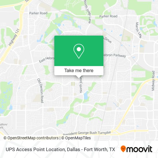 UPS Access Point Location map