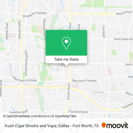 Kush Cigar Smoke and Vape map