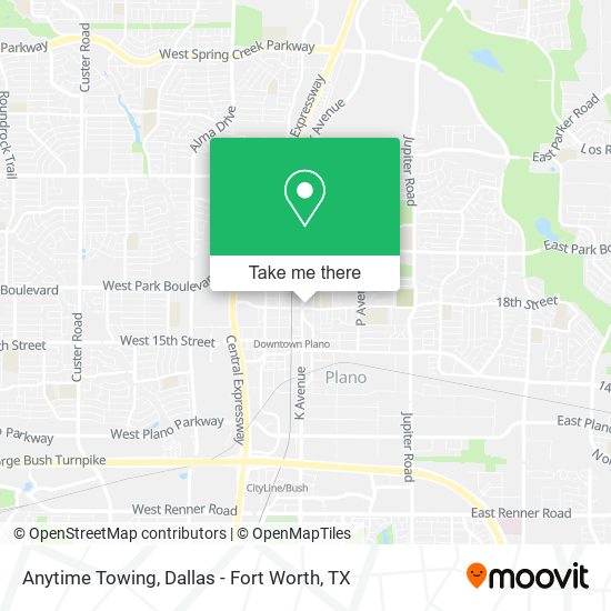 Anytime Towing map