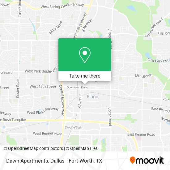 Dawn Apartments map