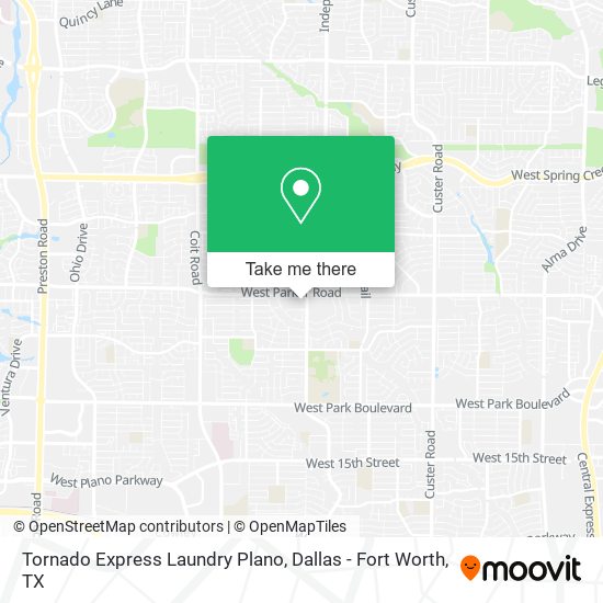 Tornado Express Laundry Plano map