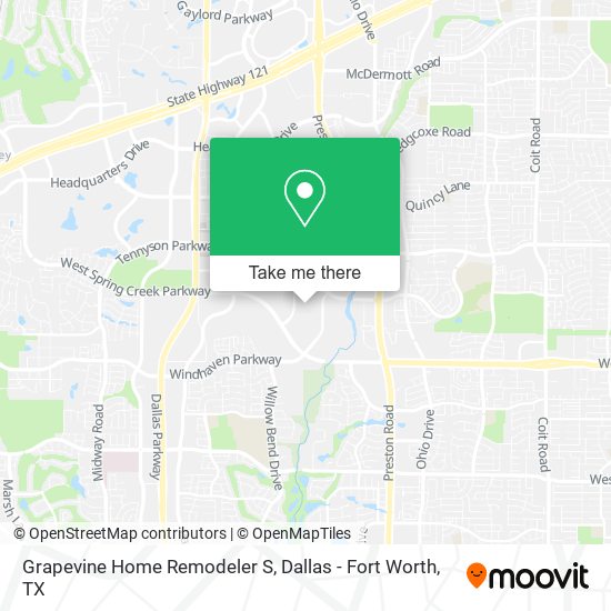 Grapevine Home Remodeler S map