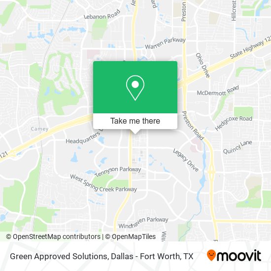 Green Approved Solutions map